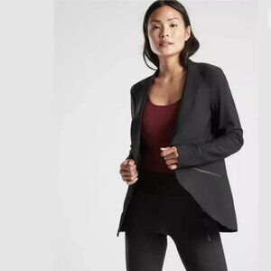 Athleta Interstellar Blazer Black Stretch Size 16